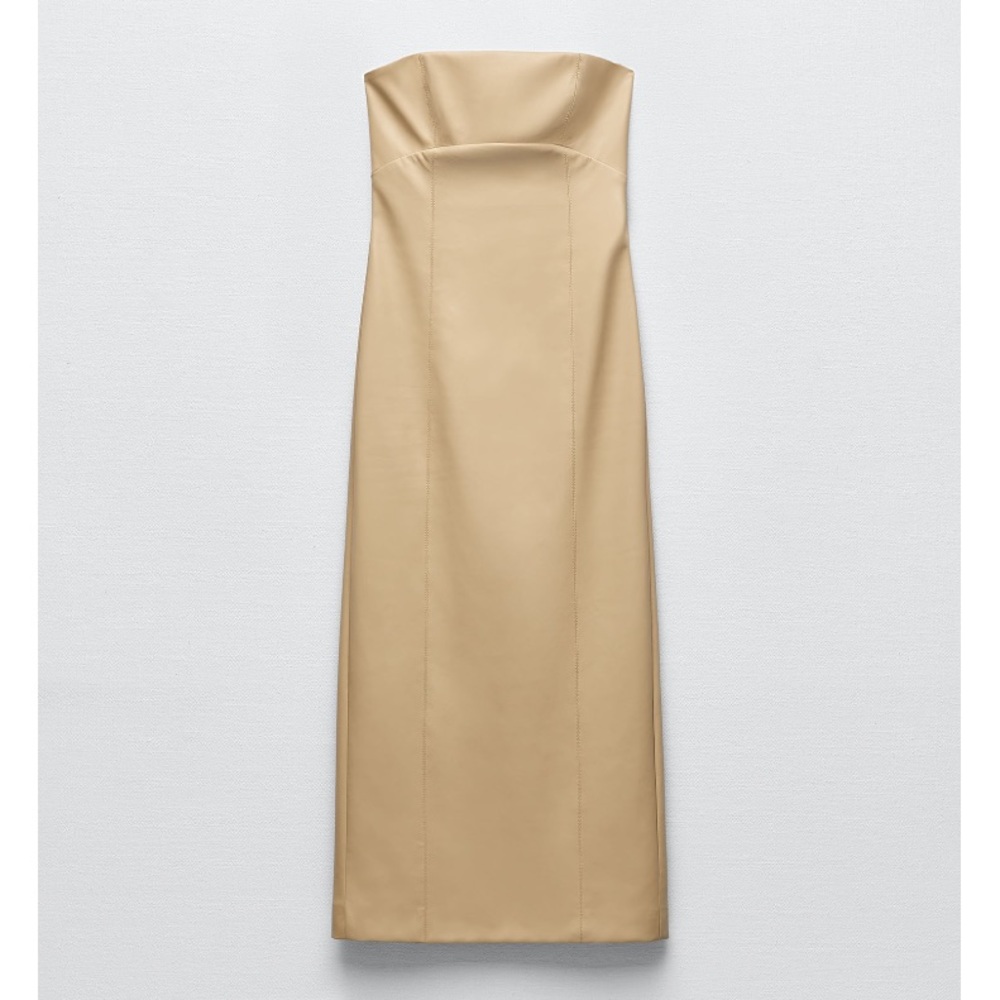 NWT Zara Faux Leather Dress - Picture 9 of 16